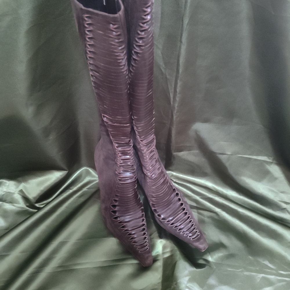 RARE 🔥 GIUSEPPE ZANOTTI Brown Suede Boots - Size 38.5 -